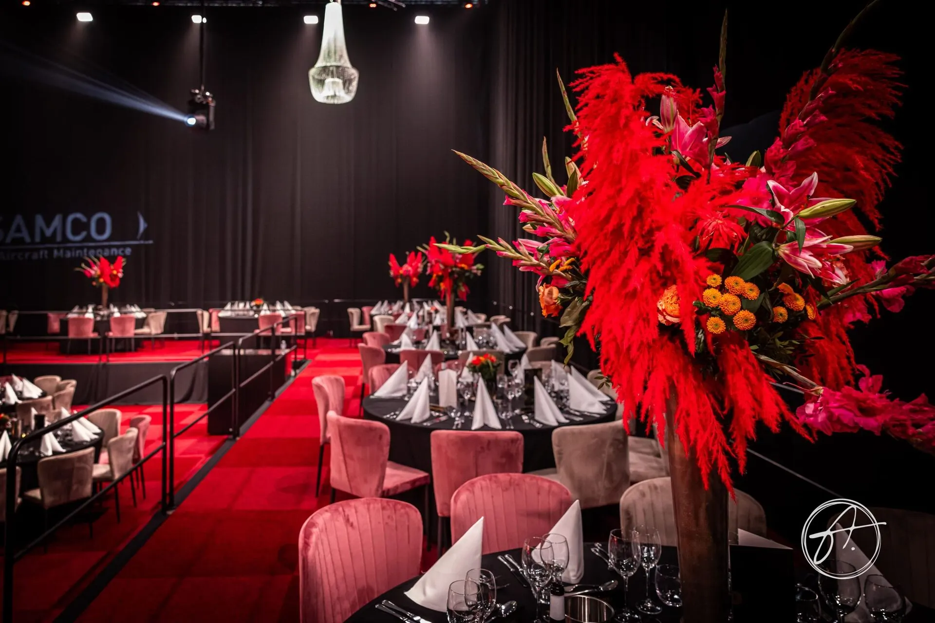Sfeerverlichting tijdens de dinnershow
